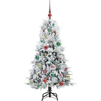 vidaXL Sapin de Noël Artificiel à Branches Articulées Blanc 150 cm