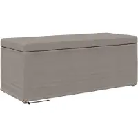 vidaXL Tabouret Taupe 101 x 41 x 40 cm Tissu et bois pressé