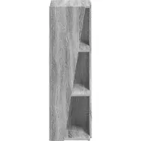vidaXL Étagère latérale Sonoma grise 33 x 32 x 100,5 cm Matériau dérivé du bois