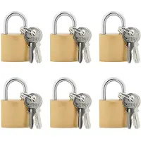 vidaXL U Lock avec Clés 6 pcs Laiton Fer