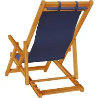 vidaXL Chaise pliante avec accoudoirs Bois d'acacia bleu & Textilène