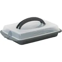 kela Container à gâteaux Deli Party-Butler rectangulaire gris 45 cm 12172