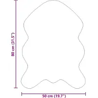 vidaXL Tapis antidérapant en fourrure synthétique Olite Noir 50 x 80 cm