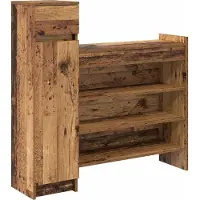 vidaXL Meuble à chaussures avec tiroir Bois ancien 100.5 x 28 x 100 cm