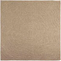 vidaXL Tapis de salon Moiré AGIRA Naturel 120 x 120 cm Polyester