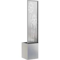 vidaXL Écran de confidentialité de jardin Floral Argent 32 x 140 cm