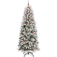 vidaXL Sapin de Noël artificiel avec 300 LED Blanc 93 x 93 x 240 cm