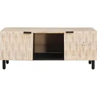 vidaXL Table basse blanche 100 x 54 x 40 cm en bois massif de manguier