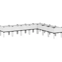 vidaXL Jardinière avec pieds blanc 200x160x42 cm PP