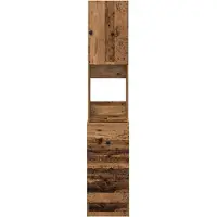 vidaXL Buffet de cuisine avec tiroirs et étagère, en bois recyclé, 32 x 50 x 180 cm