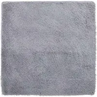 vidaXL Tapis shaggy à poils longs NAVARRA gris argenté 120x120 cm