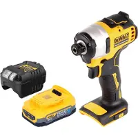 DeWalt DCF 809 E1 Clé à choc sans fil 18 V 190 Nm 1/4'' Brushless + 1x batterie Powerstack 1,7 Ah + chargeur
