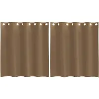 vidaXL Voile Rideaux avec illets 2 pcs. Marron clair