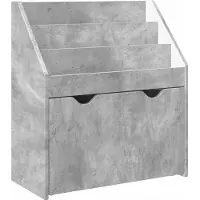 vidaXL Étagère pour enfants, gris béton, 60 x 29,5 x 69 cm, en panneaux de particules
