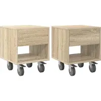 vidaXL Table de chevet 2 pcs Chêne Sonoma 40,5 x 40 x 48 cm