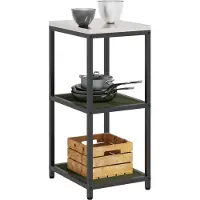 vidaXL Rangement de cuisine HATTEM Vert olive 40 x 50 x 92 cm Acier
