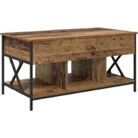vidaXL Table basse en bois ancien 100 x 55 x 48,5 cm, aggloméré