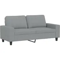 vidaXL Ensemble de canapés 3 pièces gris clair tissu
