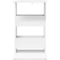 vidaXL Table d'appoint Blanc 40 x 35 x 60,5 cm Bois d'ingénierie