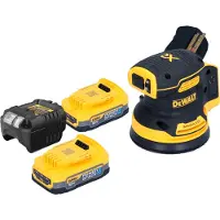 DeWalt DCW 210 E2 Ponceuse excentrique sans fil 18 V 125 mm Brushless + 2x Powerstack batterie 1,7 Ah + chargeur