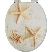 vidaXL Abattant de WC à fermeture douce, lot de 2, jaune et blanc, 44 x 38 cm