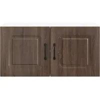 vidaXL Façade de lave-vaisselle Kalmar, aspect chêne brun, 80 x 31 x 40 cm