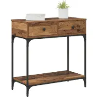 vidaXL Table console Bois ancien 75 x 34,5 x 75 cm Bois d'ingénierie
