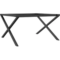 vidaXL Support de table basse en X 80x70x43 cm acier