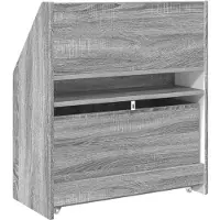 vidaXL Étagère pour enfants, Sonoma gris, 60 x 29,5 x 69 cm, en panneaux de particules