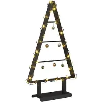 vidaXL Arbre de Noël en métal avec support Noir 60 cm Acier