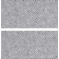 vidaXL Escalier Marche à angle droit 2 pcs Argent 50 x 25 cm Aluminium