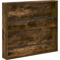 vidaXL Étagère de rangement avec étagère, 2 pièces, chêne fumé, 80 x 12 x 70 cm