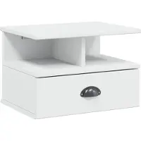 vidaXL Cabinet de chevet Blanc 40 x 31 x 27 cm Bois de Pin Massif