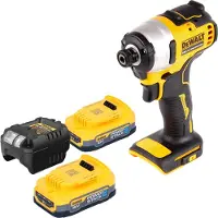 DeWalt DCF 809 E2 Clé à choc sans fil 18 V 190 Nm 1/4'' Brushless + 2x Powerstack batterie 1,7 Ah + chargeur