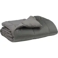 vidaXL Couverture d'été rembourrée gris clair 135 x 200 cm microfibre