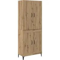 vidaXL Highboard Chêne Artisan 69,5 x 34 x 180 cm Matériau dérivé du bois