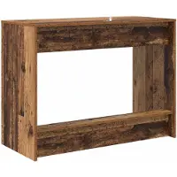 vidaXL Bureau de chevet en bois recyclé et aggloméré 100 x 45 x 75 cm