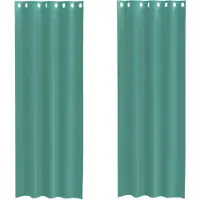 vidaXL Voile Rideaux avec oeillets 2 pcs. Turquoise