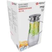 Alpina - Carafe en verre borosilicate avec anse 1,4 l
