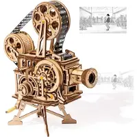 Robotime ROKR Puzzle 3D en bois Vitascope - 22,3 x 13,3 x 25,5 cm - 1 pièce, décoration à la maison, décoration d’étagère,Cadeaux artisanaux pour adultes et adolescents,Jouets éducatifs