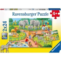 Ravensburger Puzzle Une journée au zoo, 2x24pcs.