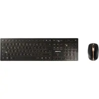 Cherry DW 9000 SLIM - Standard - Sans fil - RF + Bluetooth - QWERTY - Noir - Souris incluse