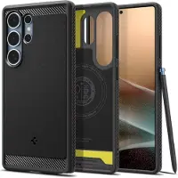 Spigen Coque Rugged Armor MagSafe Samsung Galaxy S25 Ultra - Matte Black