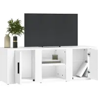 vidaXL Armoire TV blanche 100x31,5x35 cm Bois composite
