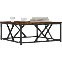 vidaXL Table basse chêne fumé 70x70x30 cm Bois composite