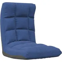 vidaXL Chaise pliable de sol Bleu Tissu