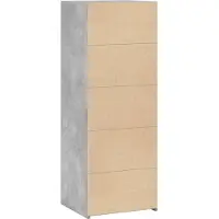 vidaXL Highboard gris béton 45x41x124 cm Bois composite