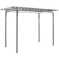 vidaXL Arche À Rosiers Jardin Tonnelle Décoration 190 X 320 Cm Acier