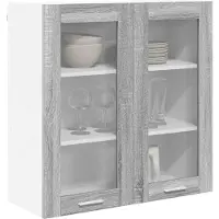 vidaXL Armoire suspendue avec porte Riga Gris Sonoma 80 x 31 x 80 cm
