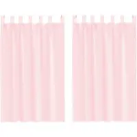 vidaXL Voile Rideaux avec passants 2 pcs. Rose clair 140x175 cm